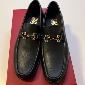 Salvatore Ferragamo loafer Nero Pebble Calf CHRIS 0740679 size 8